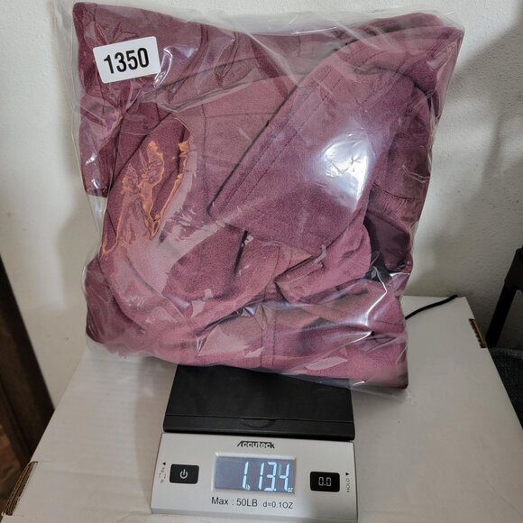 Veloura By Item House Womens Fleece Coat Sz 12 Button Front Lined Plum VTG USA - Picture 11 of 11